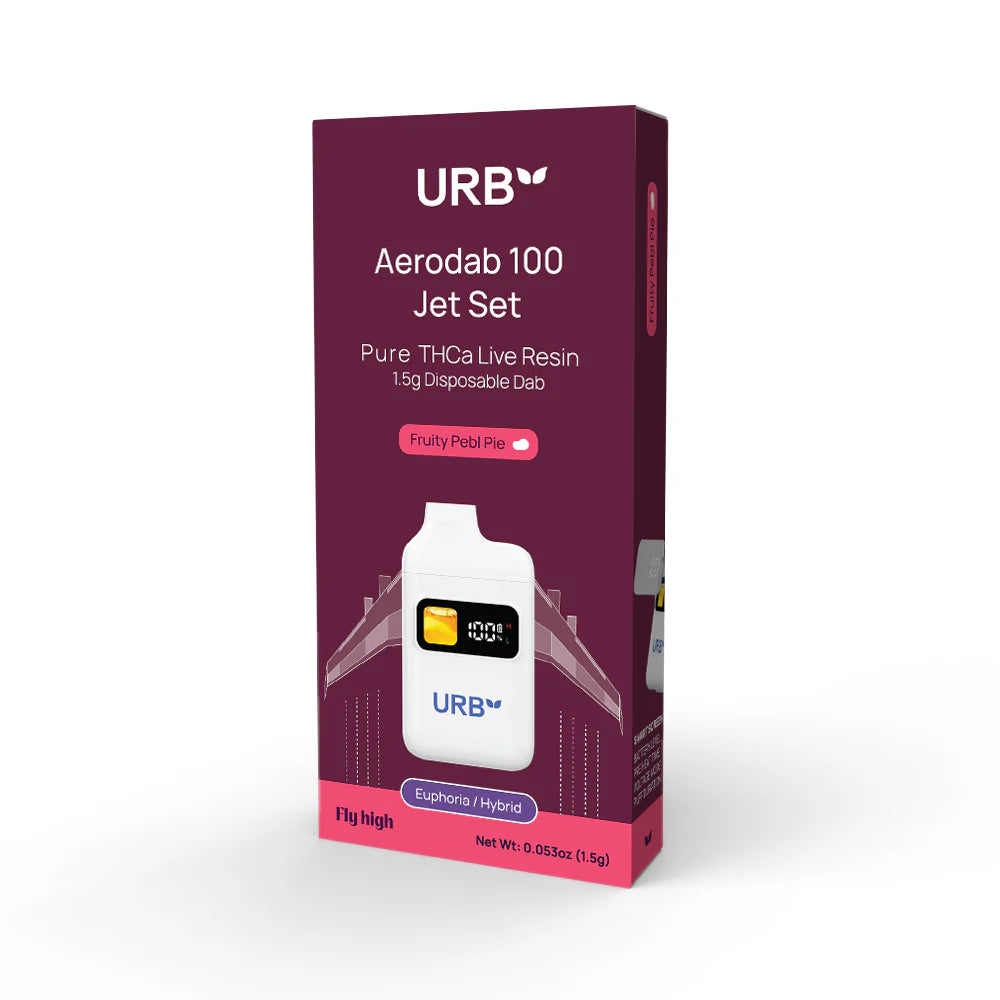 URB - AERODAB 100 JET SET - THCa - 1.5G DISPOSABLE DAB 6PACK|BOX|