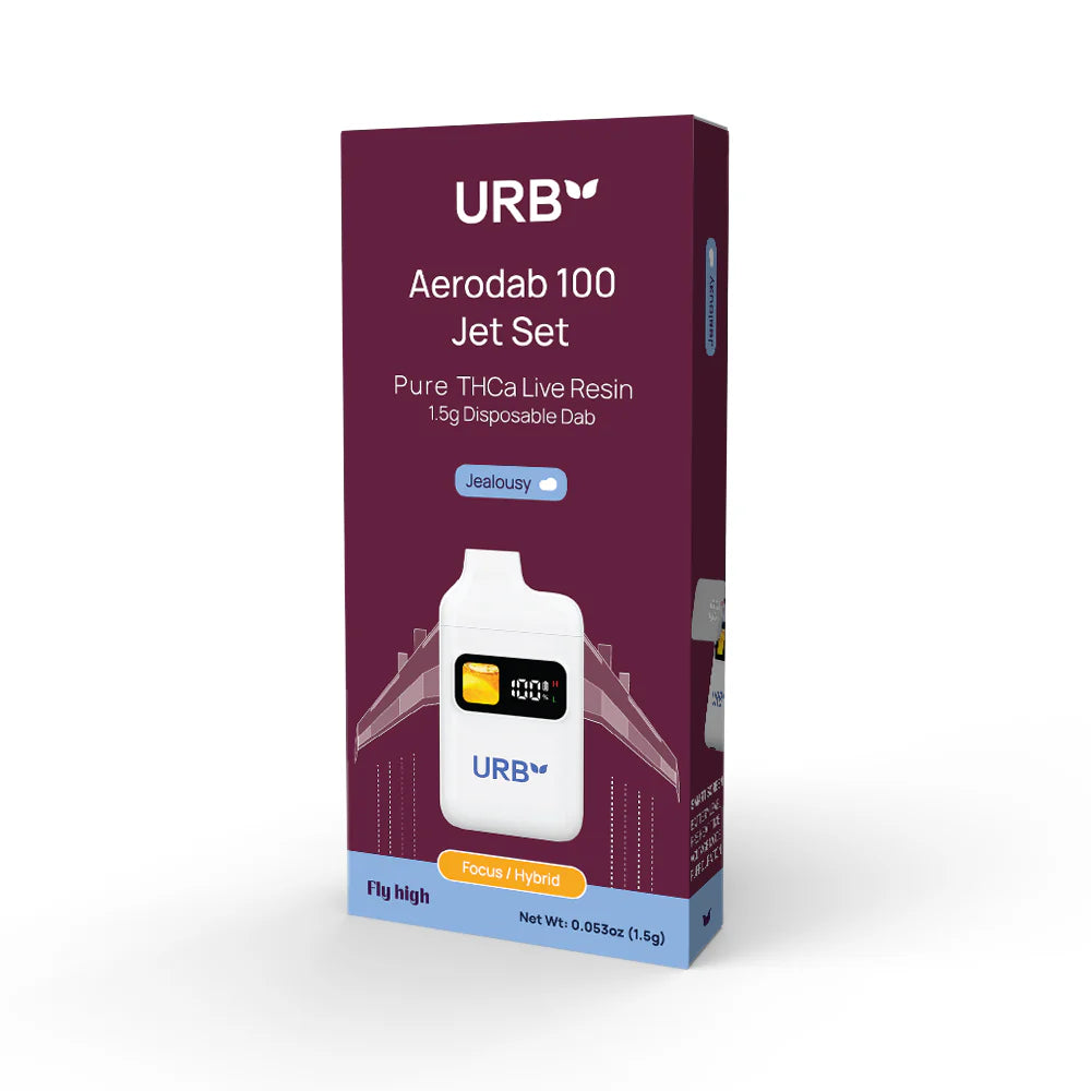 URB - AERODAB 100 JET SET - THCa - 1.5G DISPOSABLE DAB 6PACK|BOX|