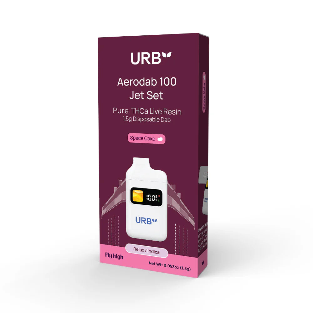 URB - AERODAB 100 JET SET - THCa - 1.5G DISPOSABLE DAB 6PACK|BOX|