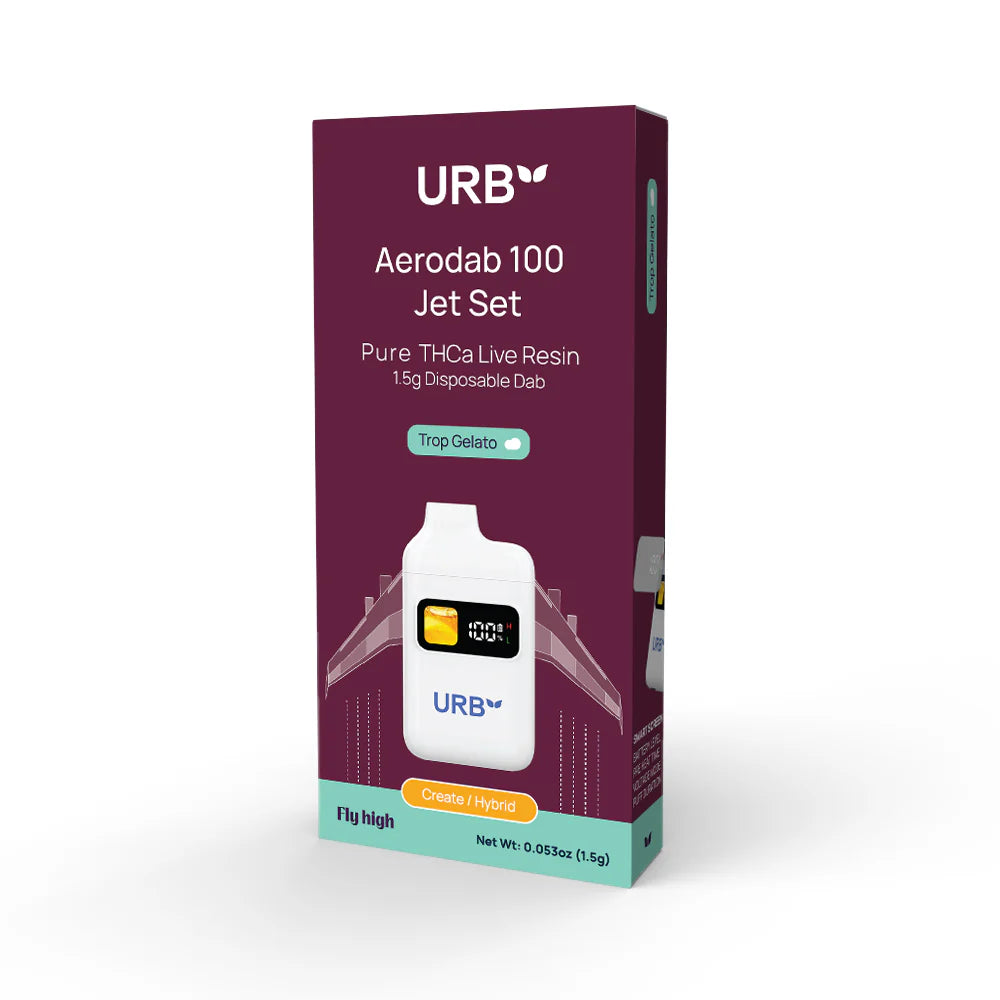 URB - AERODAB 100 JET SET - THCa - 1.5G DISPOSABLE DAB 6PACK|BOX|