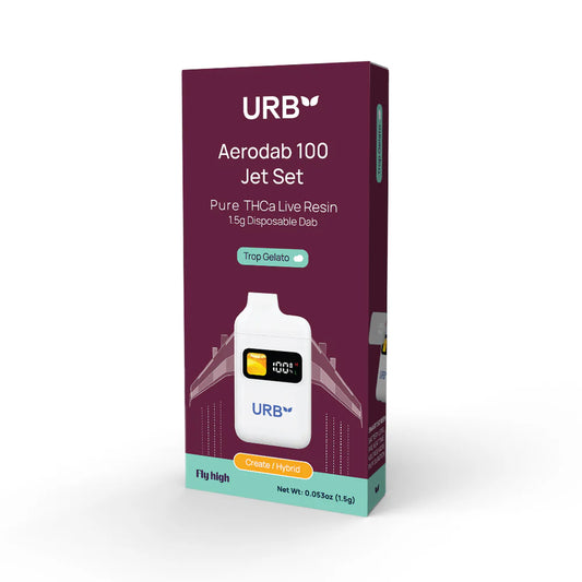 URB - AERODAB 100 JET SET - THCa - 1.5G DISPOSABLE DAB 6PACK|BOX|
