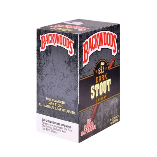 BACKWOOD -  DARK STOUT CIGARS - 8 Packs of 5