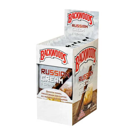 BACKWOOD -  RUSSIAN CREAM CIGARS - 8 Packs of 5