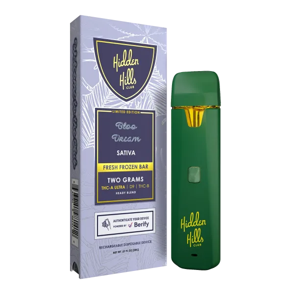 HIDDEN HILLS HEADY BLEND DISPOSABLE 2G |THC-A ULTRA | D9 | THC-B - 5PK