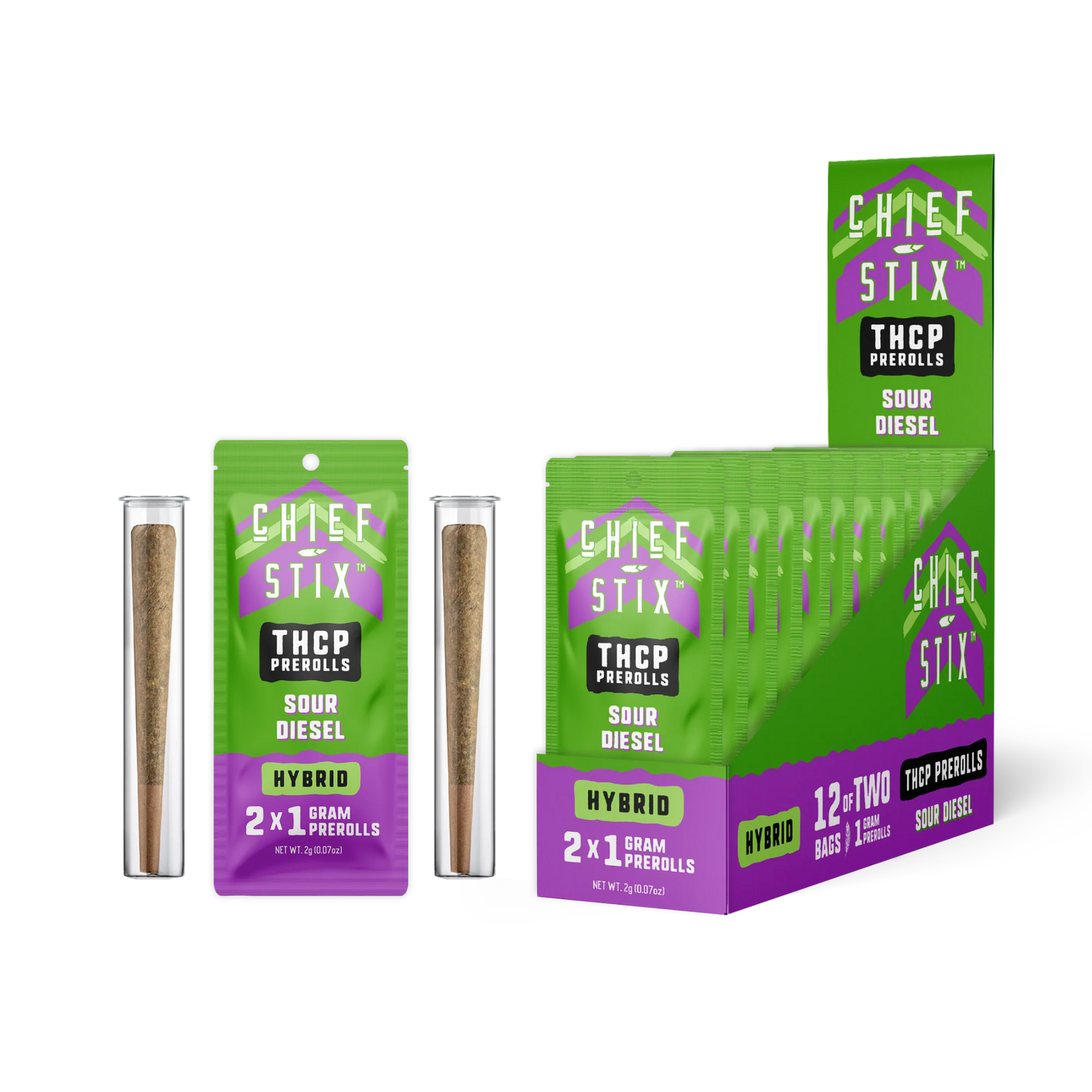 CHIEF STIX THCP 2CT 1G PREROLLS 12CT BOX