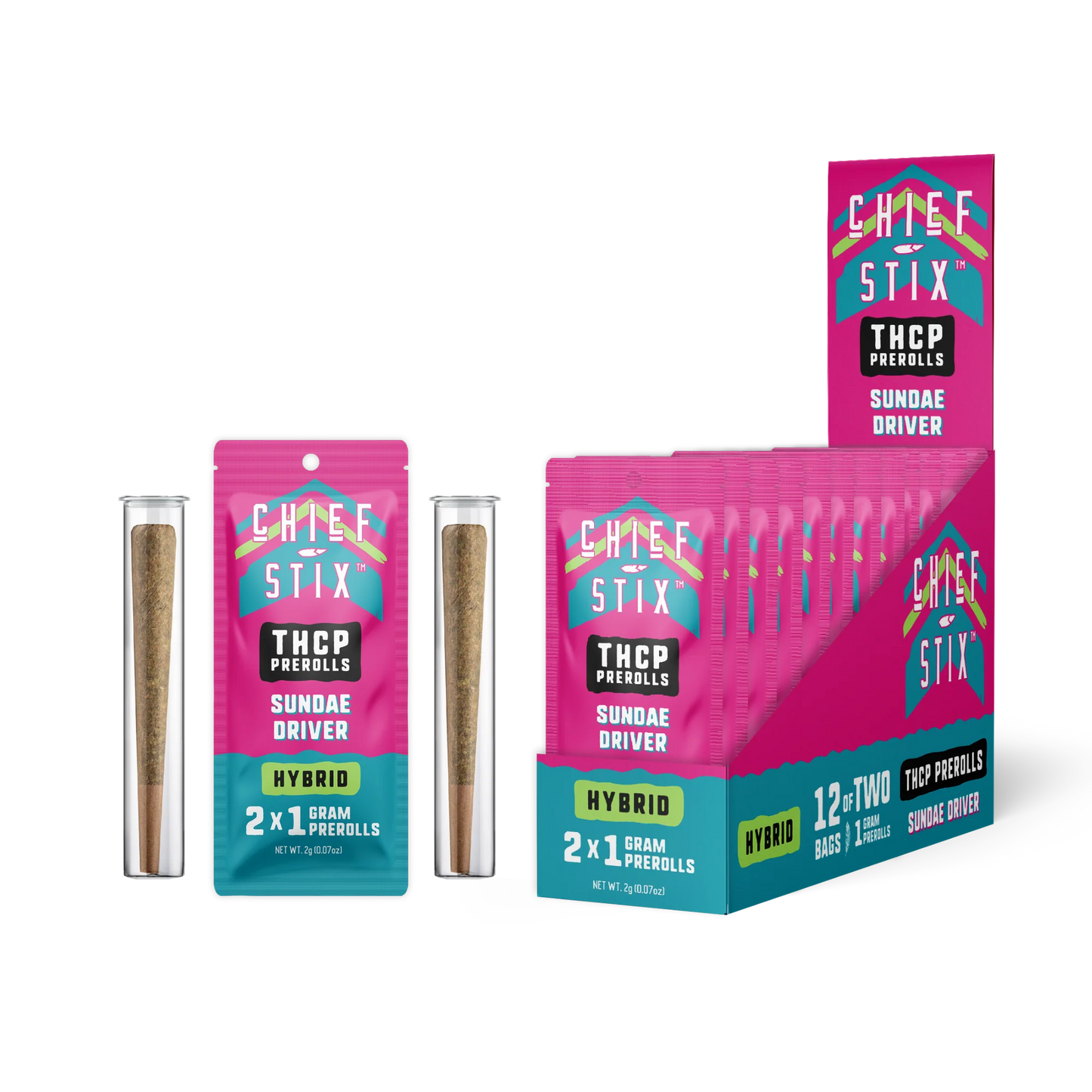 CHIEF STIX THCP 2CT 1G PREROLLS 12CT BOX