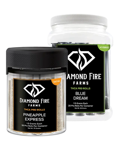 DIAMOND FIRE FARMS THC-A 1.5G PRE ROLL / 20 PER CONTAINER