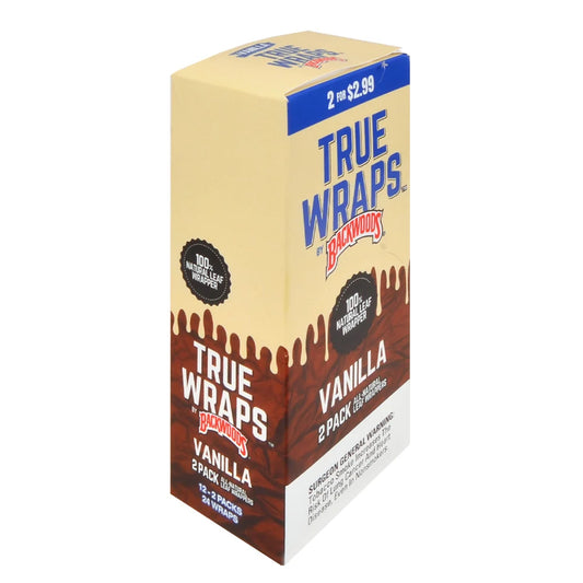 BACKWOODS - TRUE WRAPS 2 PACK ALL NATURAL LEAF WRAPPERS - 10PACK/BOX