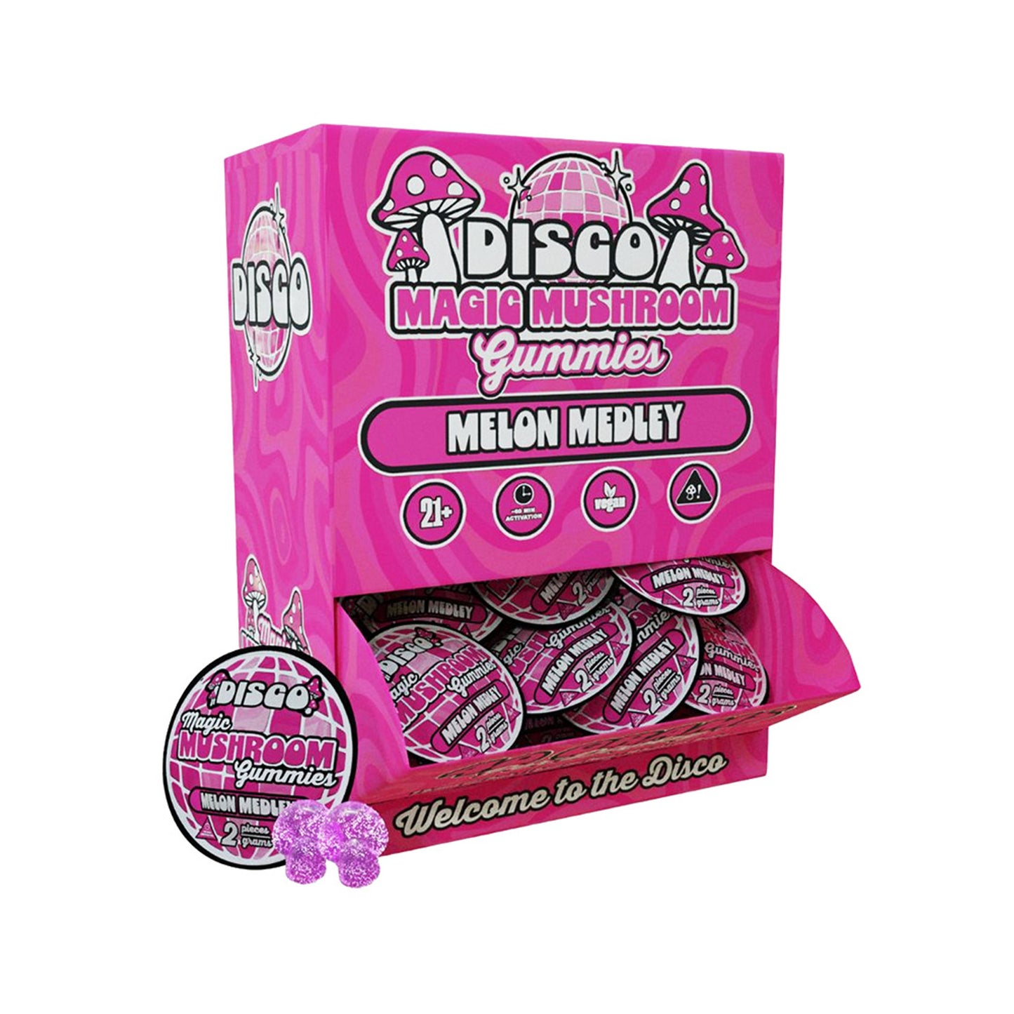 DISCO X CHAPO MAGIC MUSHROOM BLEND 40GM 2PK GUMMIES 20CT/ BOX