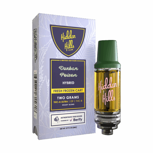 HIDDEN HILLS HEADY BLEND CARTRIDGE 2G |THC-A ULTRA | D9 | THC-B - 5PK
