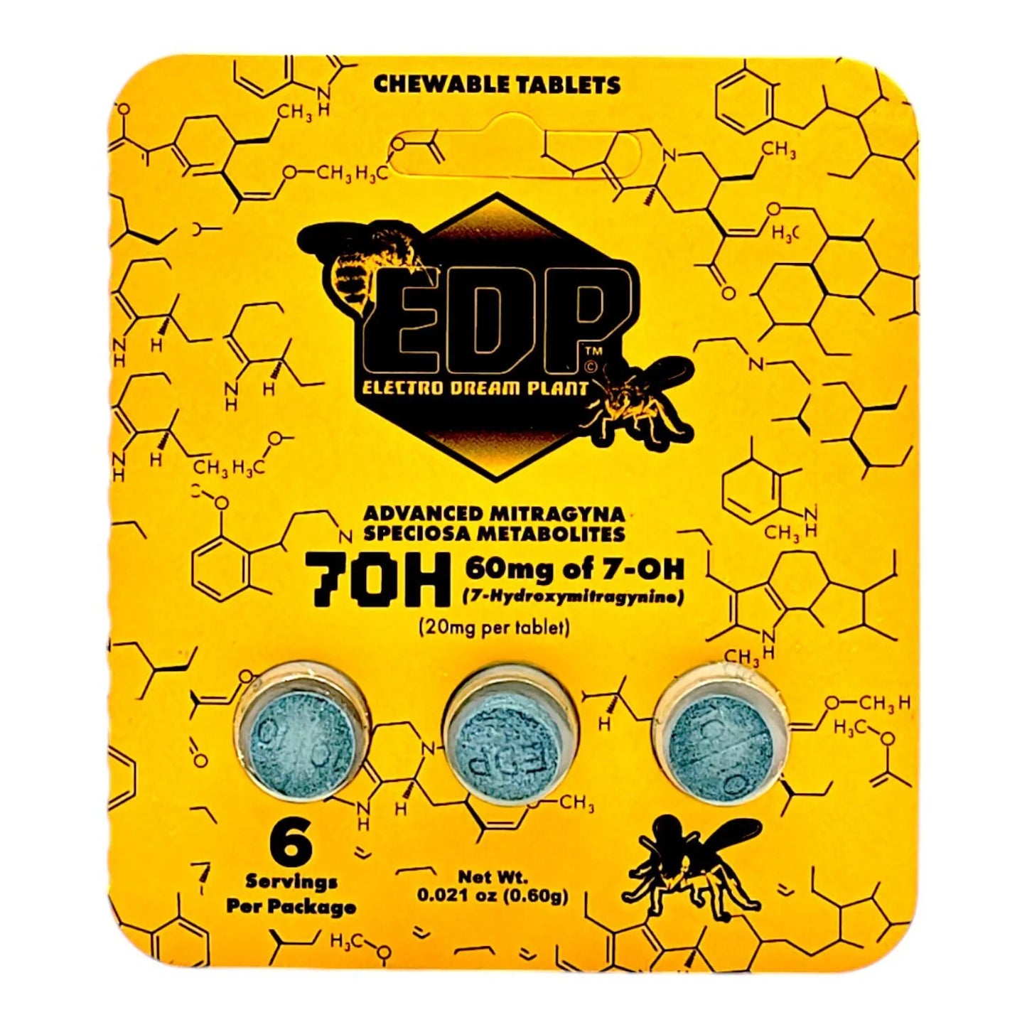 EDP 7OH HYDROXY ADVANCED MITRAGYNA 60MG CHEWABLE TABLETS 3PK 12CT/ BOX