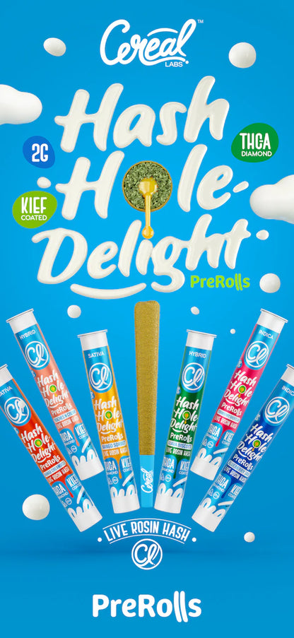 CEREAL LAB - THCA DIAMOND HASH  HOLE DELIGHT 2G PRE - ROLLS | 20CT/ BOX