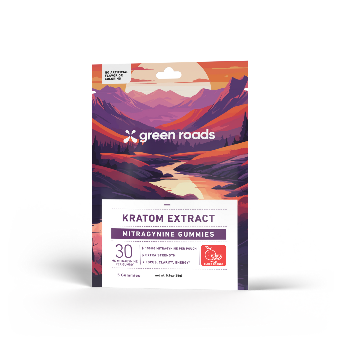 GREEN ROADS - 5COUNT KRATOM BLEND GUMMIES |150MIT| 4PACK/ BOX