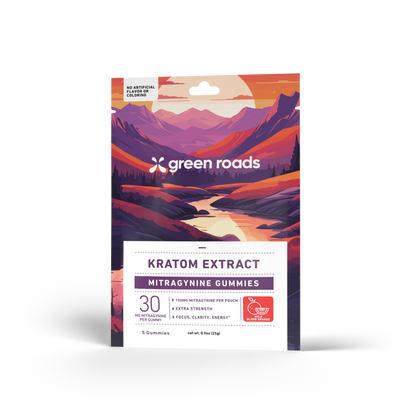 GREEN ROADS - 5COUNT KRATOM BLEND GUMMIES |150MIT| 4PACK/ BOX