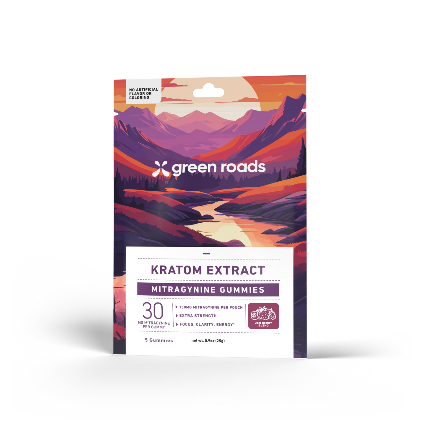 GREEN ROADS - 5COUNT KRATOM BLEND GUMMIES |150MIT| 4PACK/ BOX