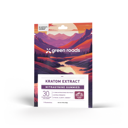 GREEN ROADS - 5COUNT KRATOM BLEND GUMMIES |150MIT| 4PACK/ BOX