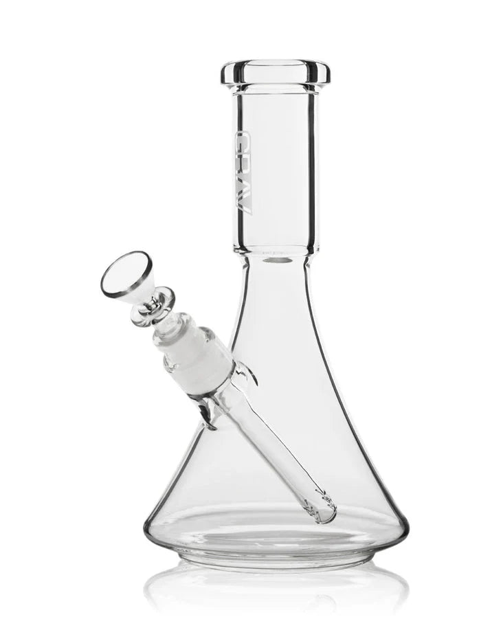 GRAV - MEDIUM DECO BEAKER WATER PIPE - CLEAR