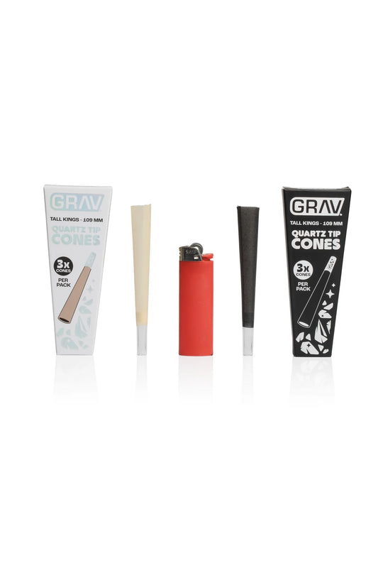 GRAV® - TALL KINGS 109MM QUARTZ TIP CONES - |16PACK-BOX|