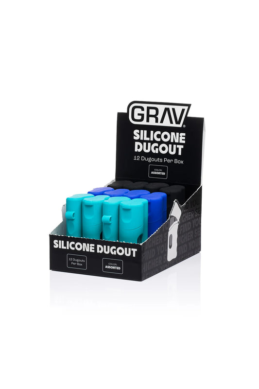 GRAV - SILICONE DUGOUT POP DISPLAY ASSORTED COLORS - 12PACK