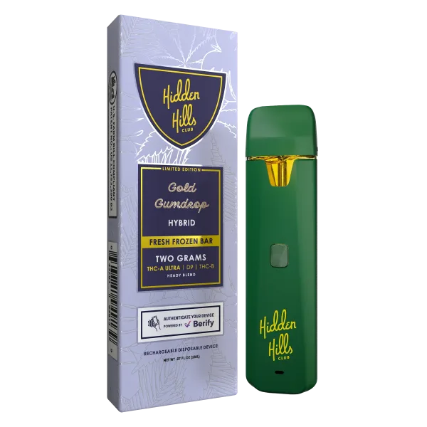 HIDDEN HILLS HEADY BLEND DISPOSABLE 2G |THC-A ULTRA | D9 | THC-B - 5PK