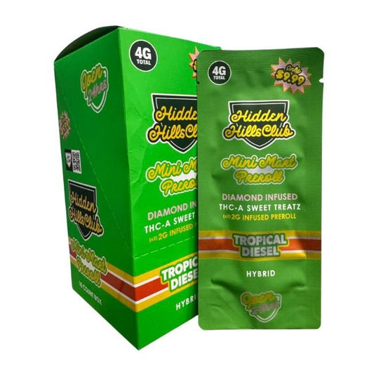 HIDDEN HILLS - MINI MART SWEET TREATZ DIAMOND INFUSED 2GM X 2PK PRE ROLLS JOINTS 10CT/ BOX