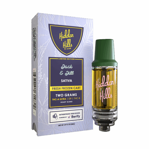 HIDDEN HILLS HEADY BLEND CARTRIDGE 2G |THC-A ULTRA | D9 | THC-B - 5PK