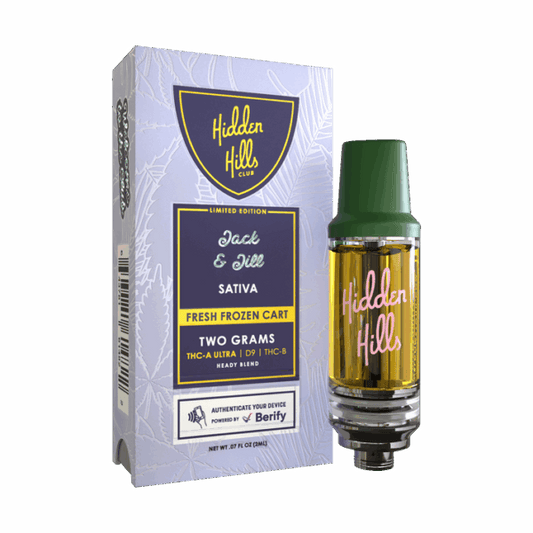HIDDEN HILLS HEADY BLEND CARTRIDGE 2G |THC-A ULTRA | D9 | THC-B - 5PK