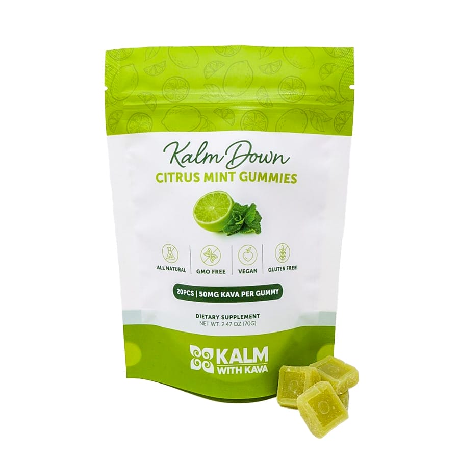 KALM WITH KAVA - KALM DOWN CITRUS MINT GUMMIES 50MG/GUMMY - 20PCS/PK