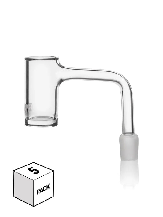 GRAV 14MM 90DEG SEAMLESS LONG NECK QUARTZ BANGER - 5 PACK