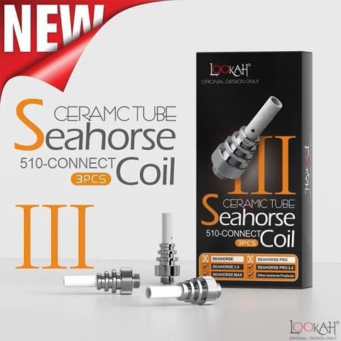 LOOKAH SEAHORSE COIL CERAMIC TUBE REPLACEMENT COILS - 3PACK