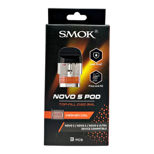 SMOK NOVO 5 MESHED 3ML REPLACEMENT POD 3CT/ BOX