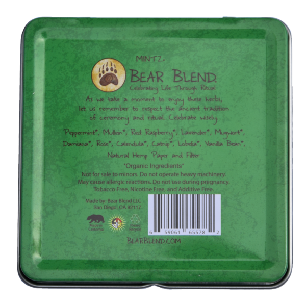 BEAR BLEND - MINTZ  HERBAL CIGARETTES - 10PACK/TIN