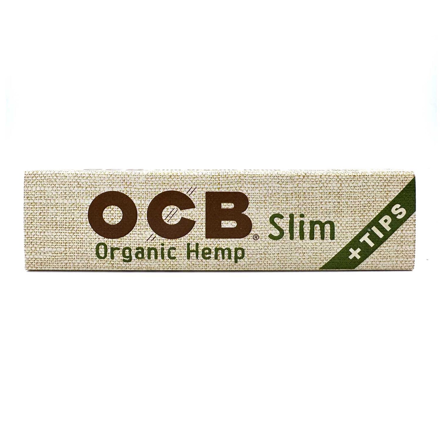 OCB - KINGSIZE SLIM+TIPS ORGANIC HEMP CIGARETTE PAPER | 24 PER BOX |