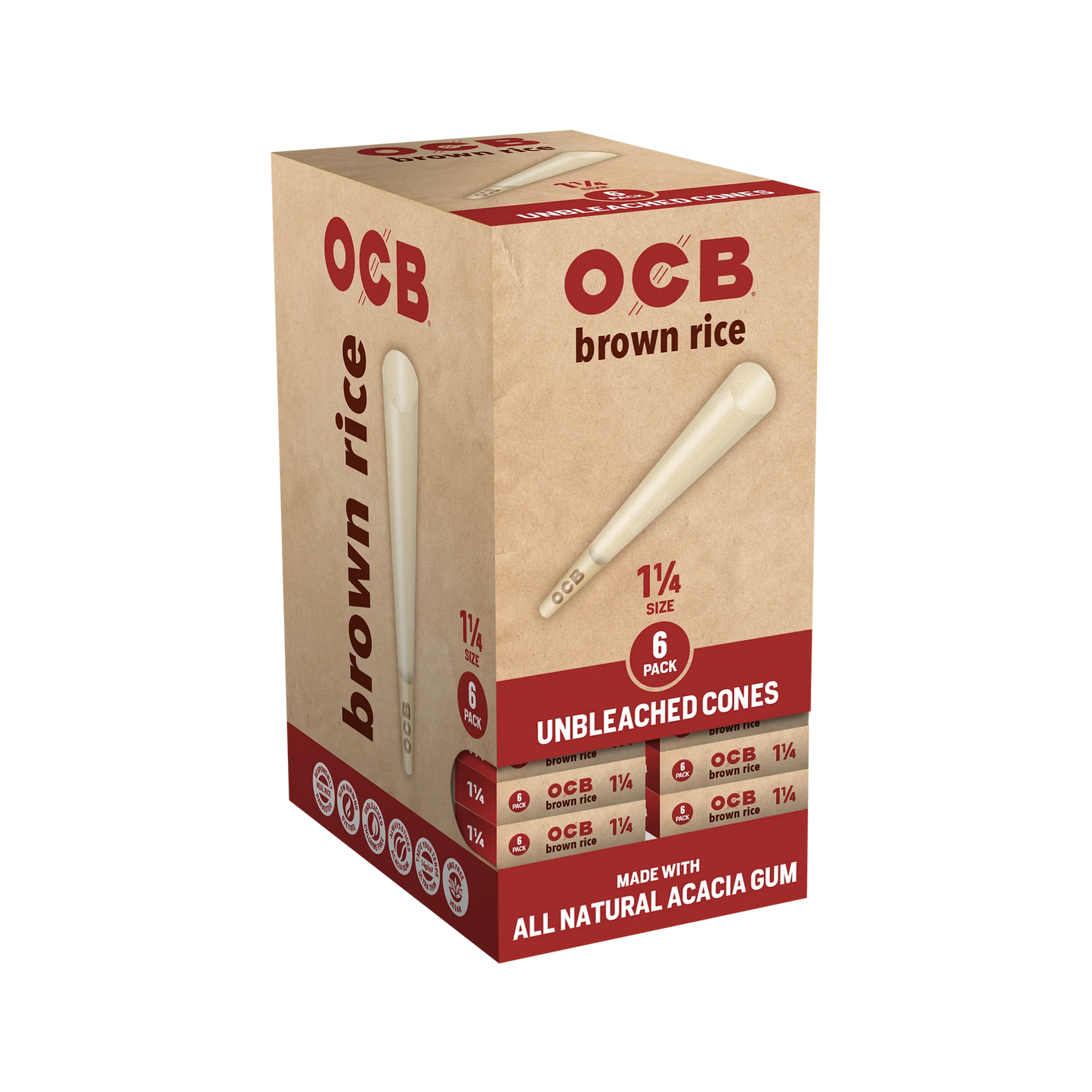 OCB - BROWN RICE UNBLEACHED CONE | 24CT/ BOX |
