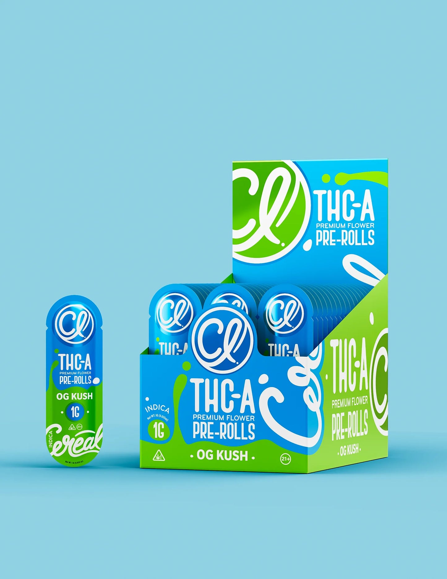 CEREAL LAB - 1G THCA  PRE-ROLLS  – 50 COUNT DISPLAY / BOX