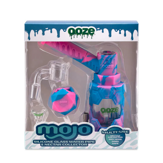 OOZE - MOJO SELICONE GLASS WATER PIPE & NECTAR COLLECTOR