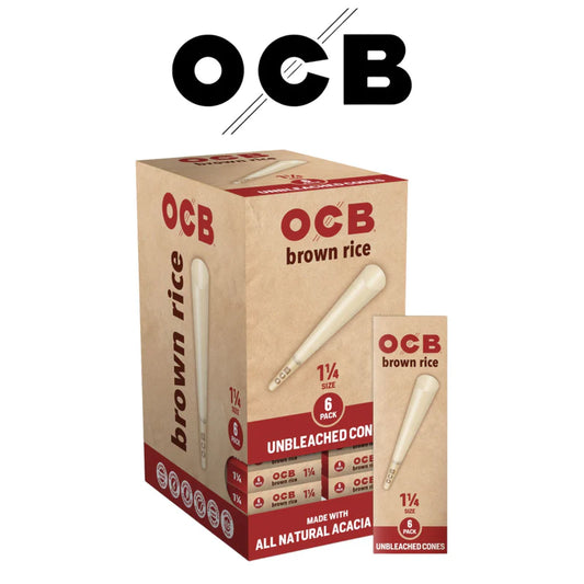 OCB - BROWN RICE UNBLEACHED CONE | 24CT/ BOX |
