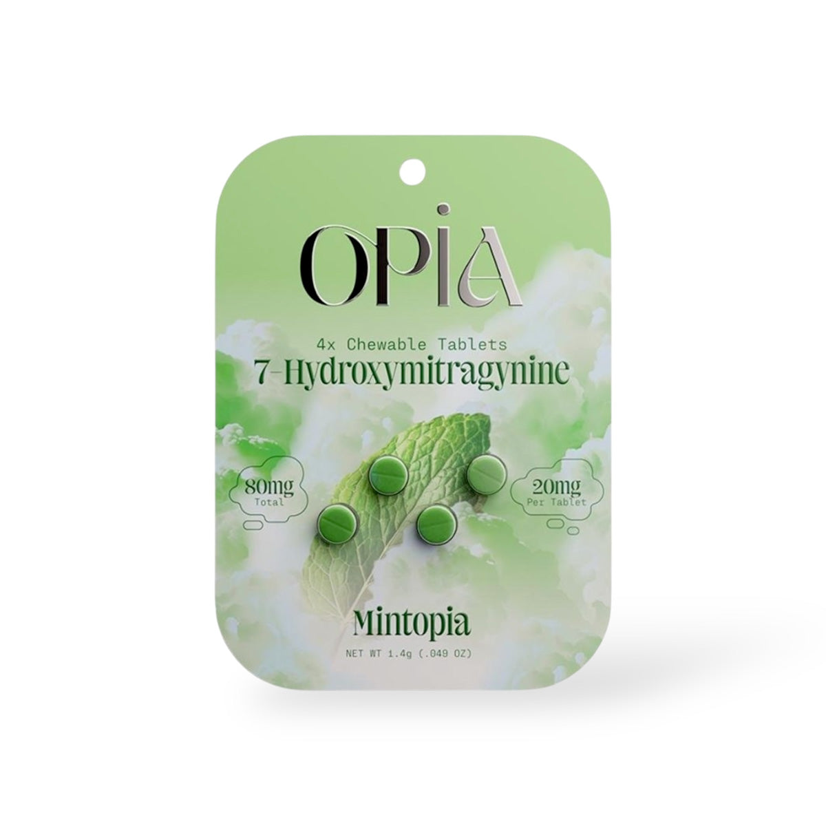 OPIA 7-HYDROXYMITRAGYNINE KRATOM EXTRACT 20MG PER TABLET 4PK 10CT/ BOX