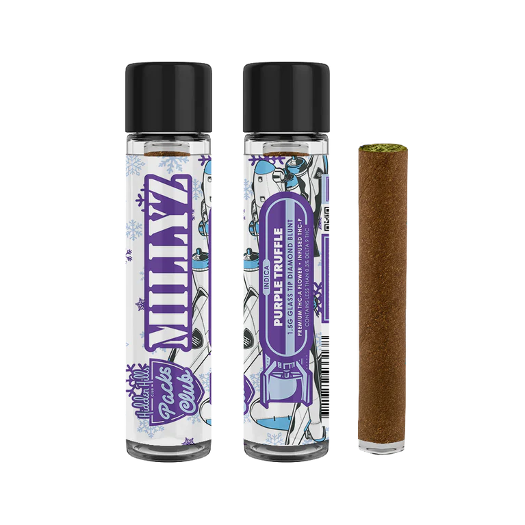 HIDDEN HILLS - 1.5G THCa MILLYZ DIAMOND BLUNT GLASS TIP  PRE-ROLL 20COUNT / BOX