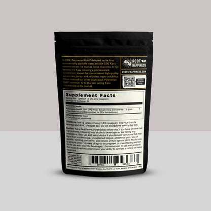 ROOT OF HAPPINES - POLYNESIAN GOLD - HIGH QUALITY KAVA EXTRACTS 30% KAVALACTONE WATER SOLUBLE CO2 KAVA EXTRACT - 50GRAM BAG