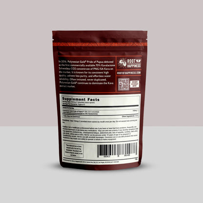 ROOT OF HAPPINES - POLYNESIAN GOLD - PRIDE OF PAPUA 70% KAVALACTONE SOLVENTLESS CONCENTRATE - 10GRAM JAR