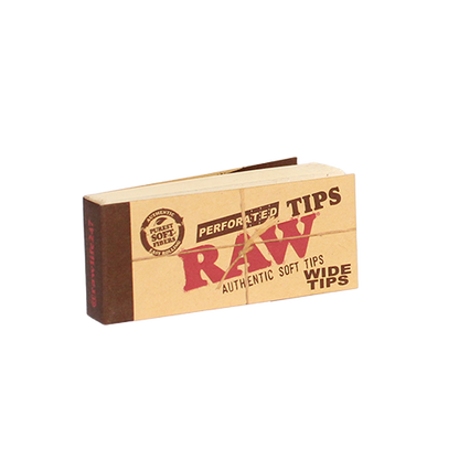 RAW WIDE TIPS PERFORATED 50 PER BOX