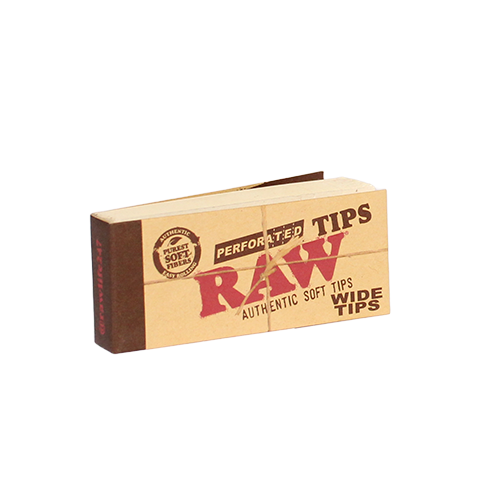 RAW WIDE TIPS PERFORATED 50 PER BOX