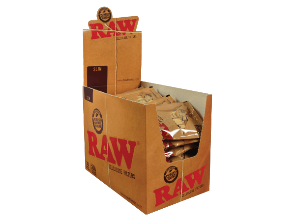 RAW UNREFINED CELLULOSE SLIM FILTERS 200 PCS PACK OF 30