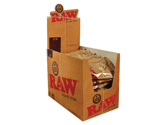 RAW UNREFINED CELLULOSE SLIM FILTERS 200 PCS PACK OF 30