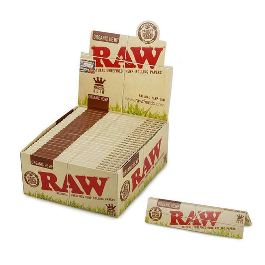 RAW ORGANIC HEMP KING SIZE SLIM - 50 COUNT / BOX