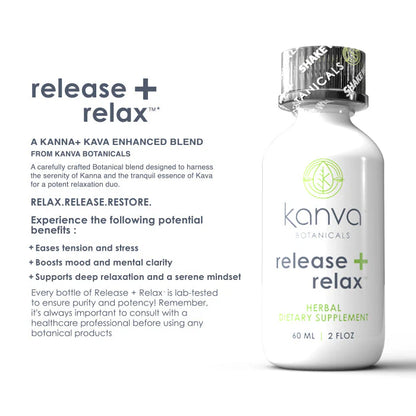 BOTANICALS - KANVA RELEASE + RELAX  KAVA AND KANNA 12COUNT / BOX