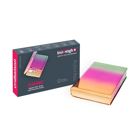 TRUWEIGH - SHINE 100G X 0.01G DIGITAL MINI SCALE WITH CHROME FINISH
