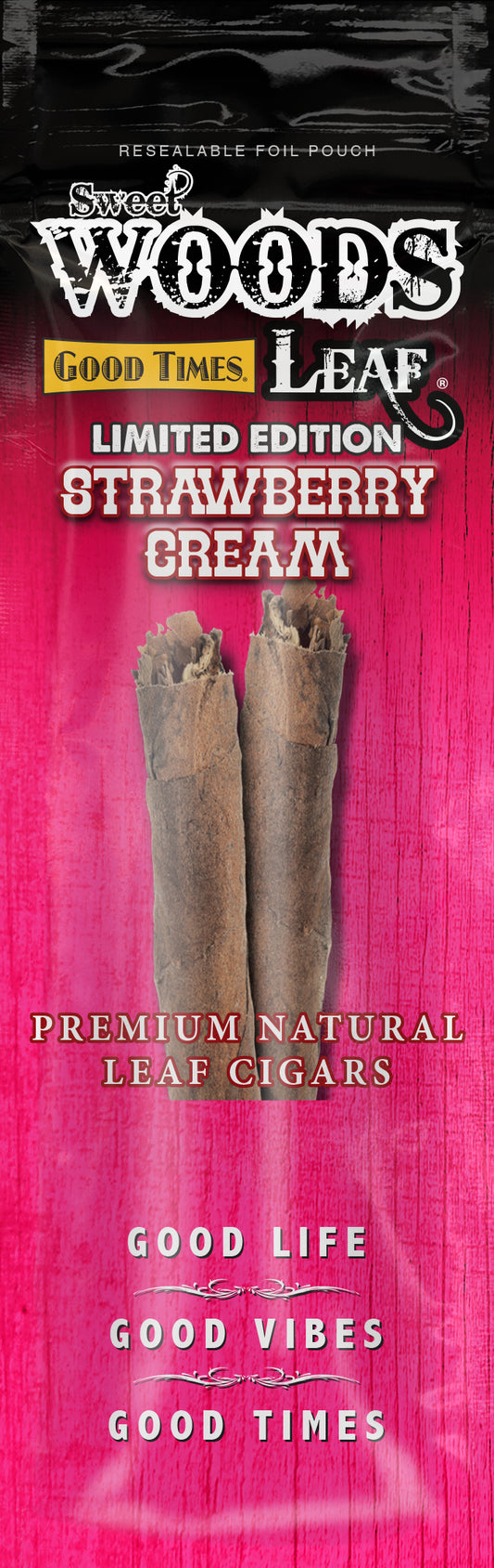 SWEET WOODS LEAF CIGAR 2PK - 15 POUCHES |DISPLAY|