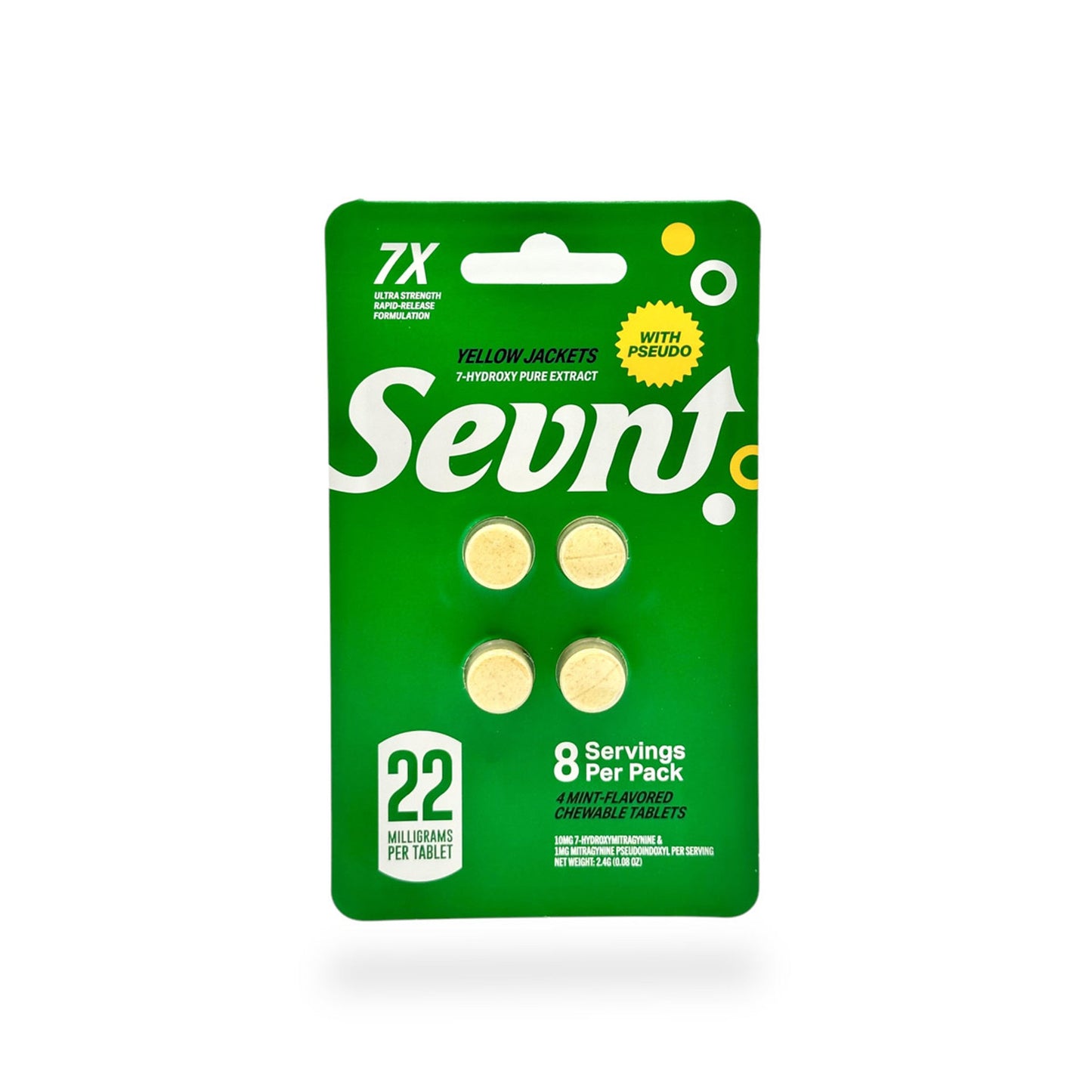 SEVN-7X ULTRA STRENGHT HYDROXY WITH PSEUDO 22MG PER TABLET 4PK 10CT/ BOX